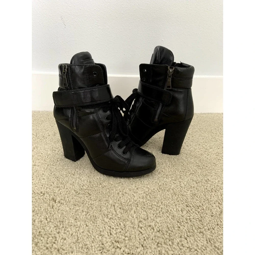 Prada Nappa Leather Sport Lace Up Boots - Picture 2 of 7